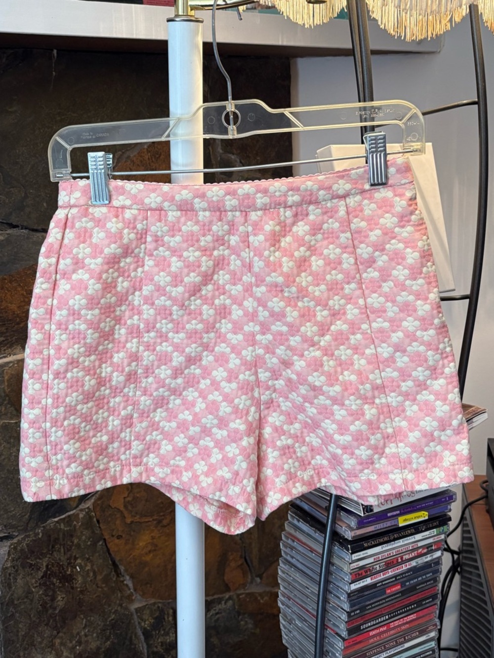 Vintage Style Pink Floral Quilted Women’s Shorts